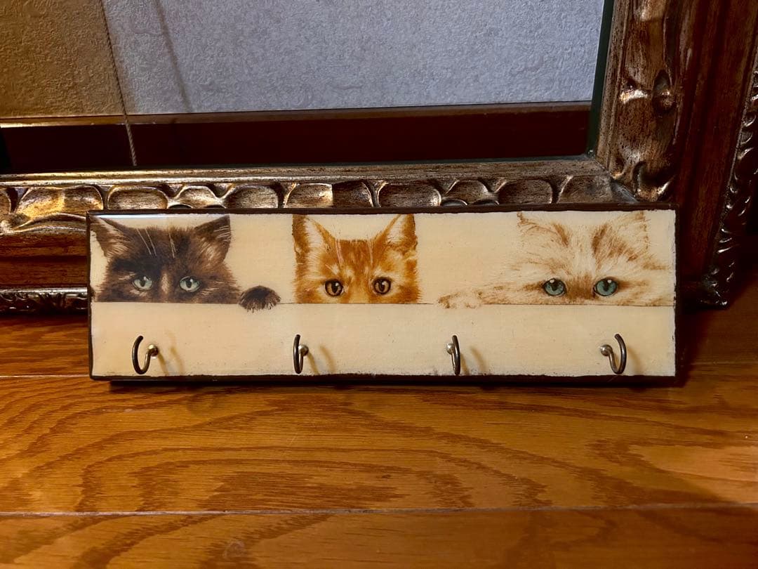 猫雑貨　アンティーク　ヨーロッパ　ヴィンテージ　フック　ウォールフック