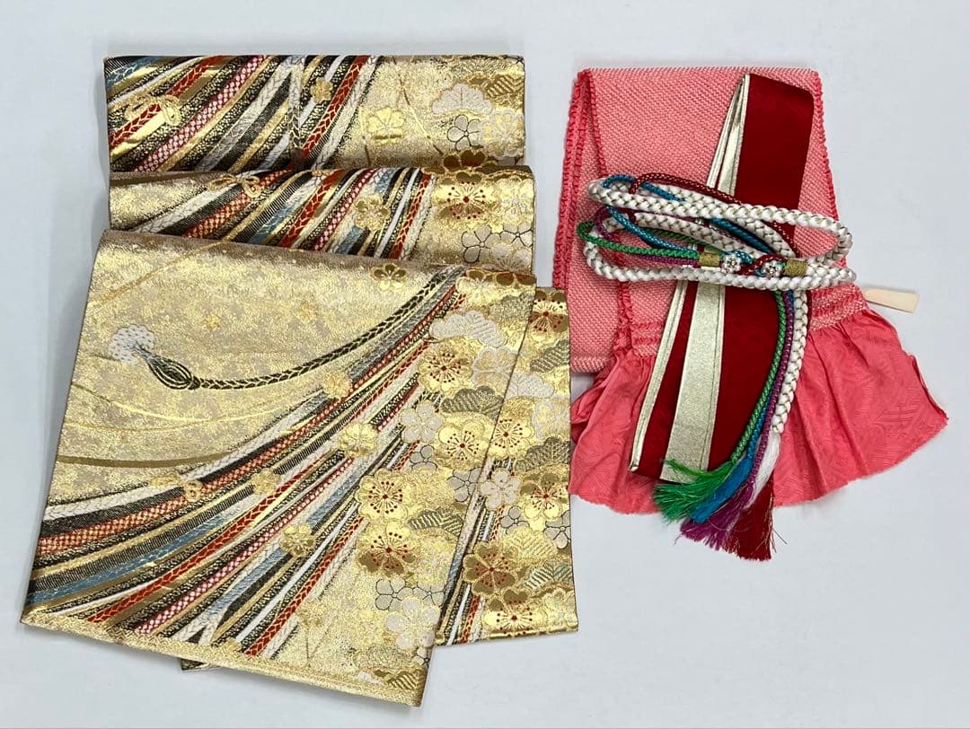 振り袖　フルセット　別誂長襦袢　ガード加工　金彩加工　刺繍入り　絞り入り　674