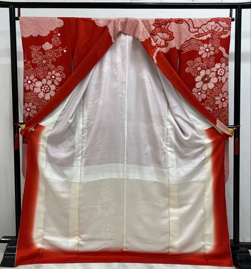 振り袖　フルセット　別誂長襦袢　ガード加工　金彩加工　刺繍入り　絞り入り　674