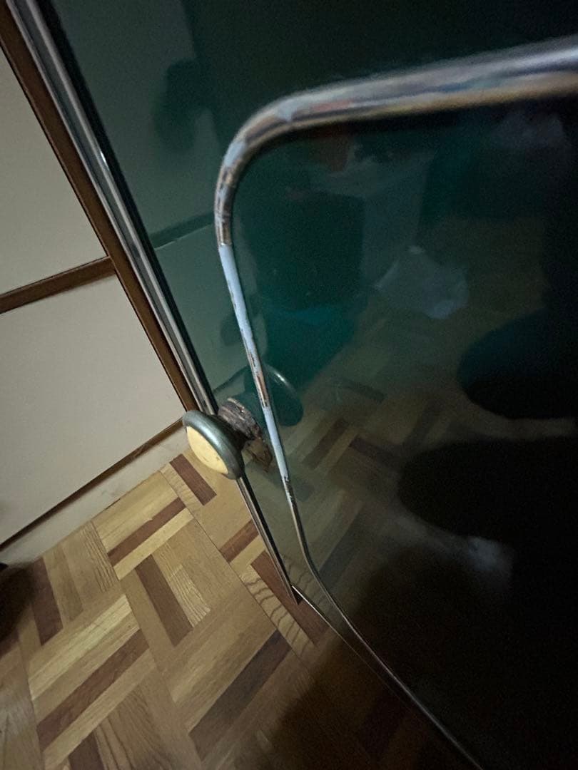 昭和レトロ 木製キャビネット ガラス扉付き 食器棚 収納棚