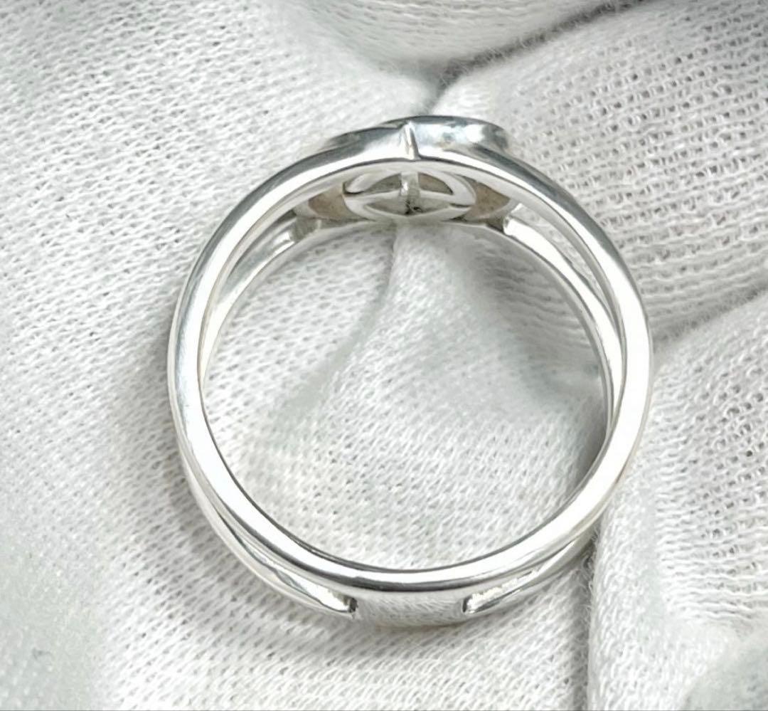 美品　GUCCI 指輪　インターロッキングワイドリング　22号