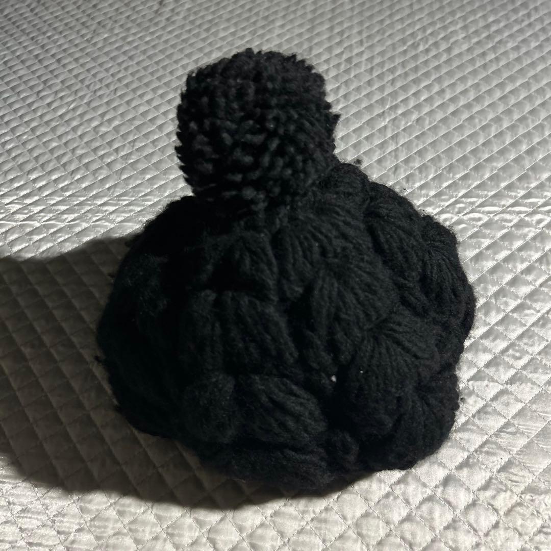 00s archive ボンボンニット帽　黒