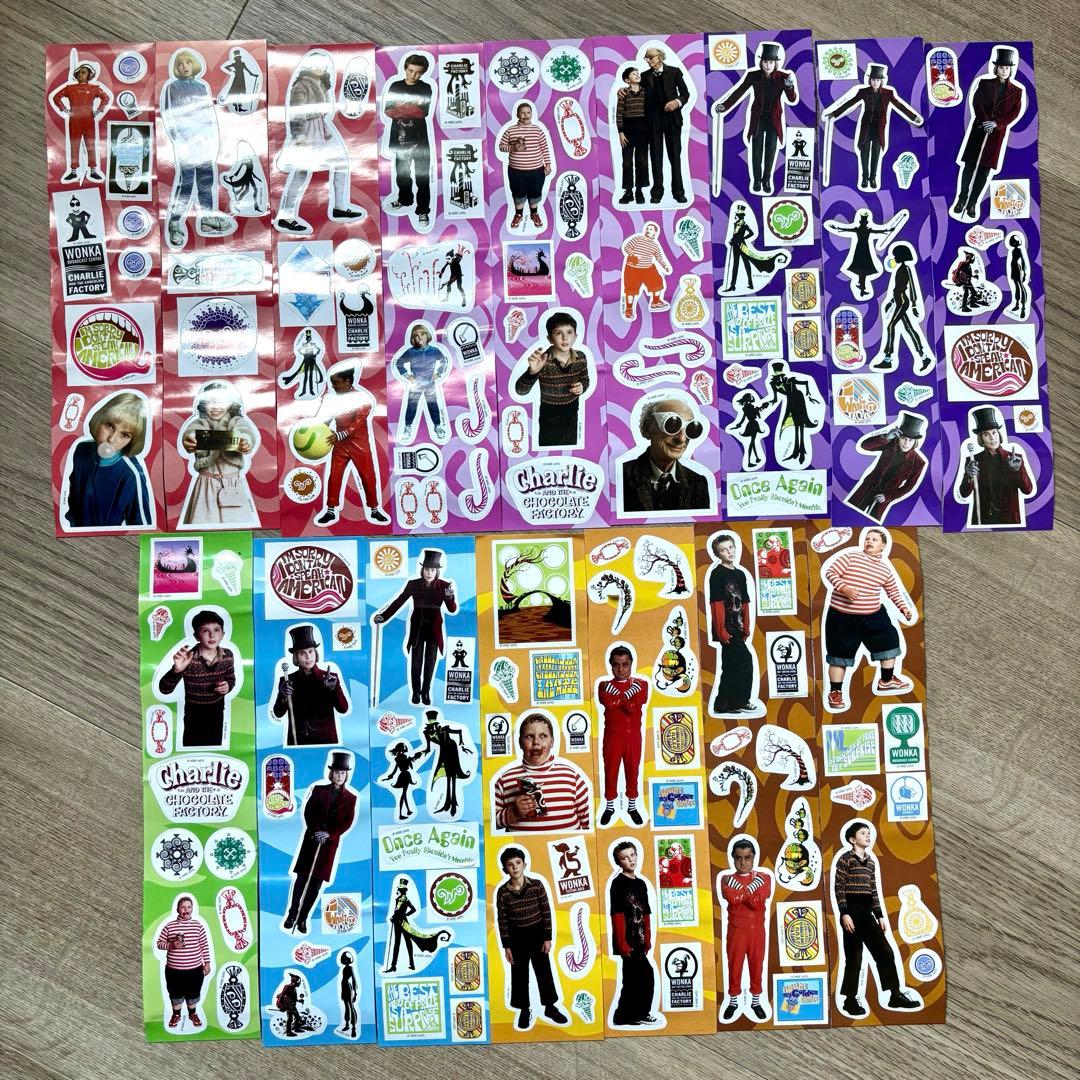 映画チャーリーとチョコレート工場 シール16シートセット ジョニー・デップ