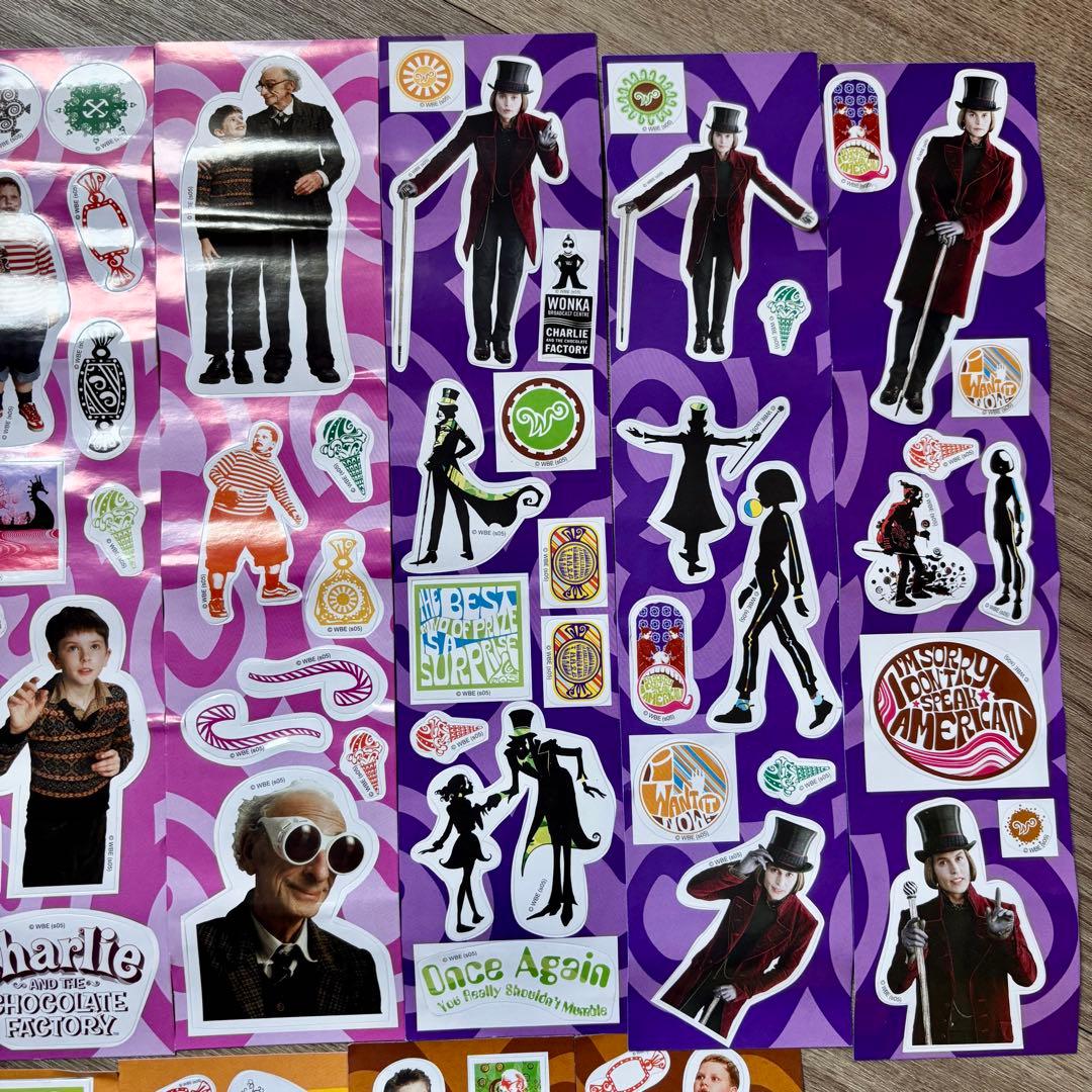 映画チャーリーとチョコレート工場 シール16シートセット ジョニー・デップ