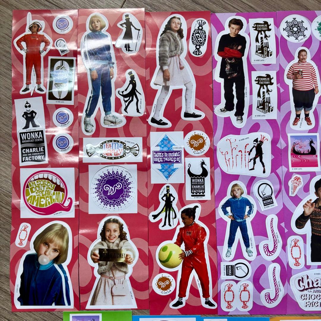 映画チャーリーとチョコレート工場 シール16シートセット ジョニー・デップ