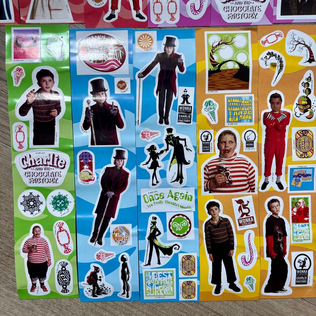 映画チャーリーとチョコレート工場 シール16シートセット ジョニー・デップ
