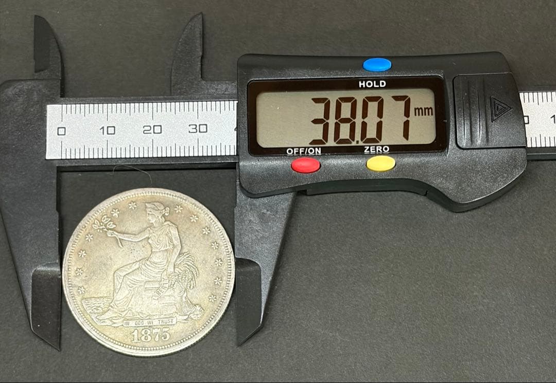 1875 米国 TRADE DOLLAR CC 大型銀貨 