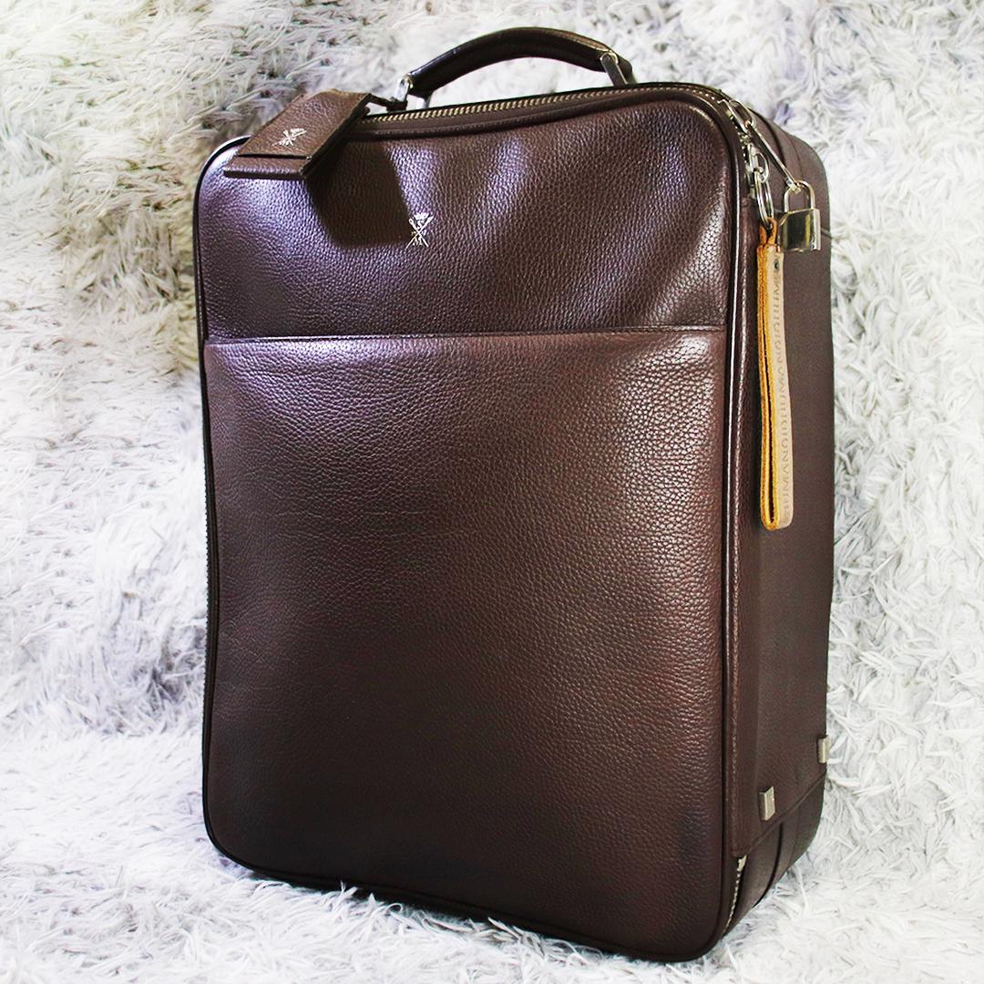 ITALY高級ブランド✨ストールマンテラッシ トラベルキャリーバッグ レザー
