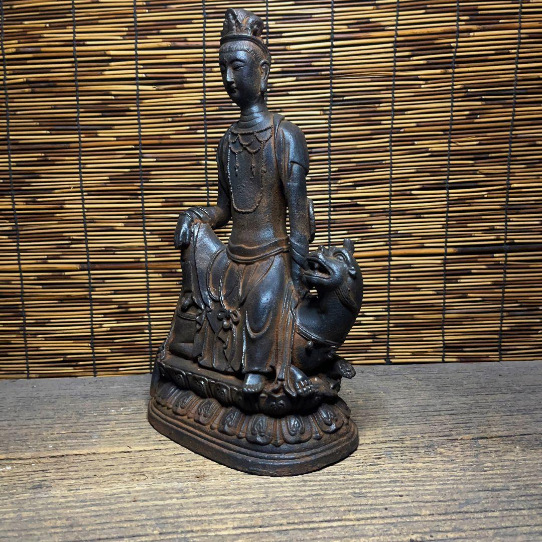 鉄器 鉄仏 坐獣像釈迦尼仏 家内仏堂 供養 禅意 茶室 置物 工芸品