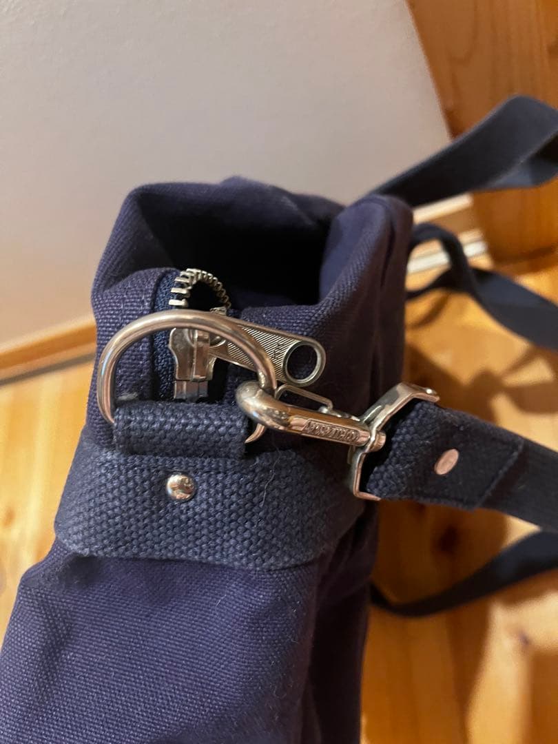 一澤帆布製 ネイビー ボストンバッグ