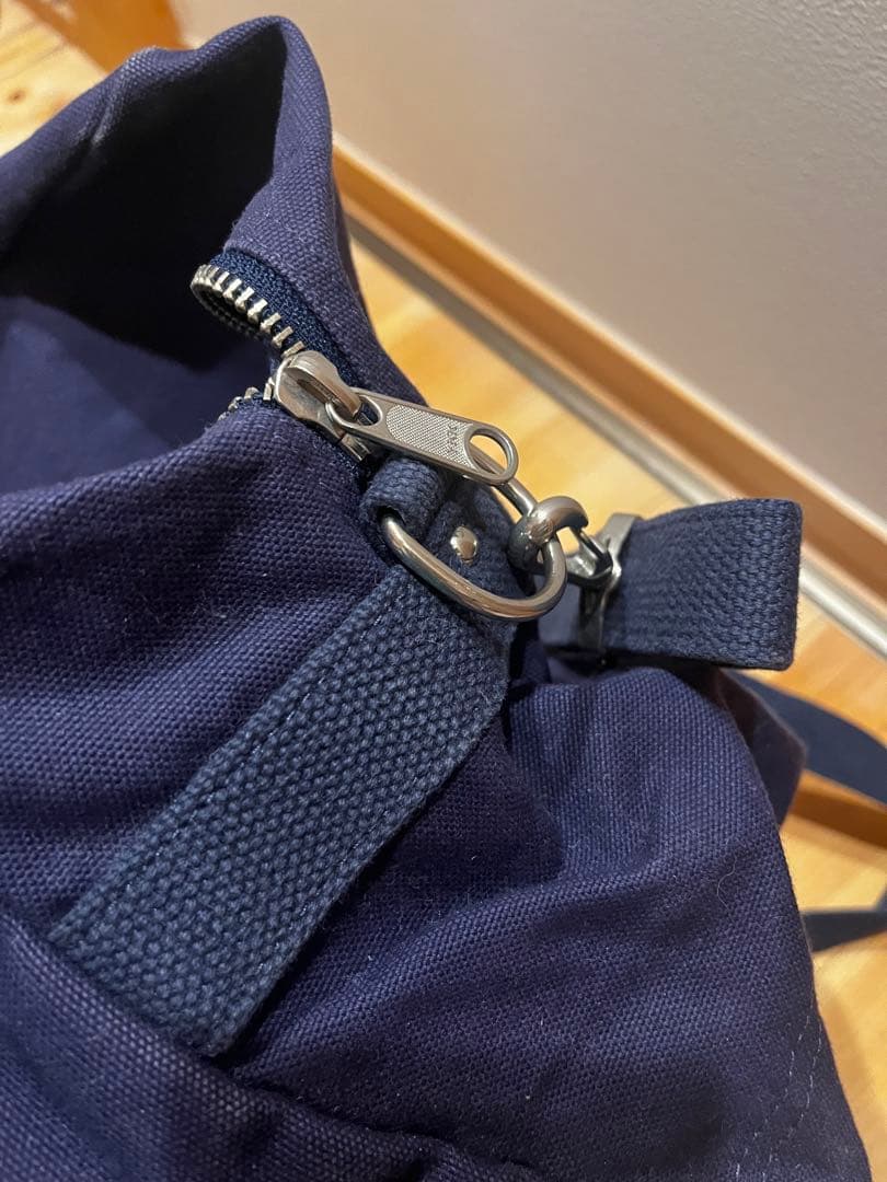 一澤帆布製 ネイビー ボストンバッグ