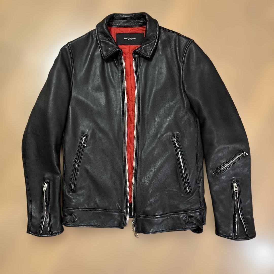 ナノユニバース ライダースジャケット