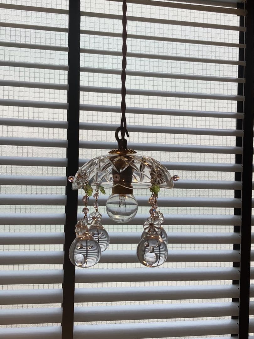 ミニシャンデリア（雫）1920年　フランス　アンティーク　ランプシェード