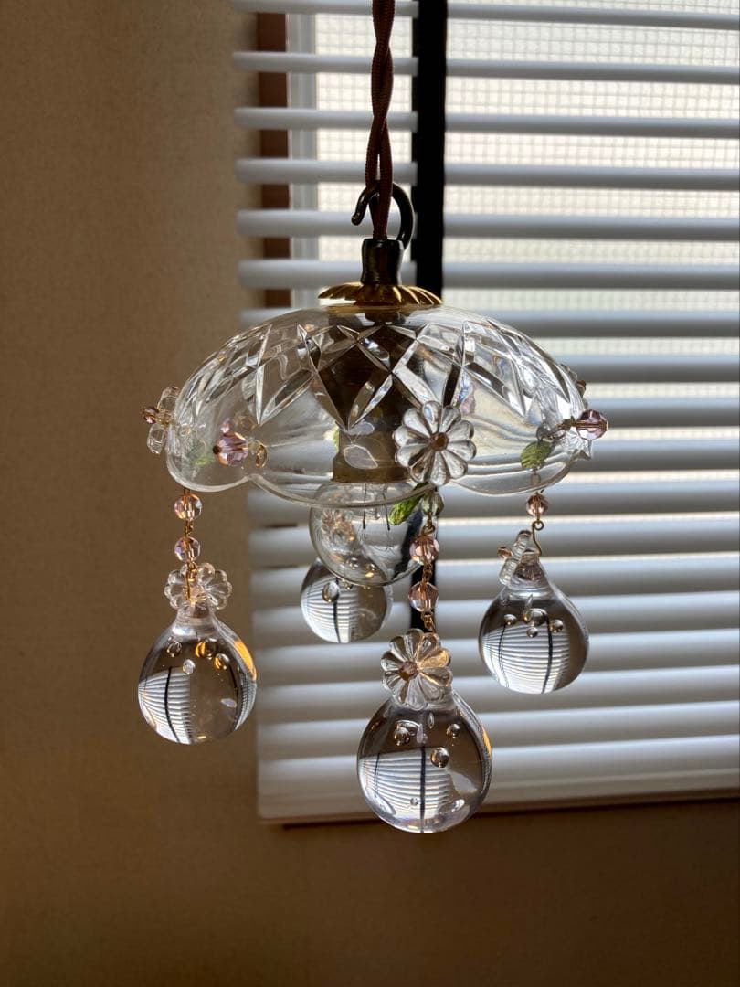 ミニシャンデリア（雫）1920年　フランス　アンティーク　ランプシェード