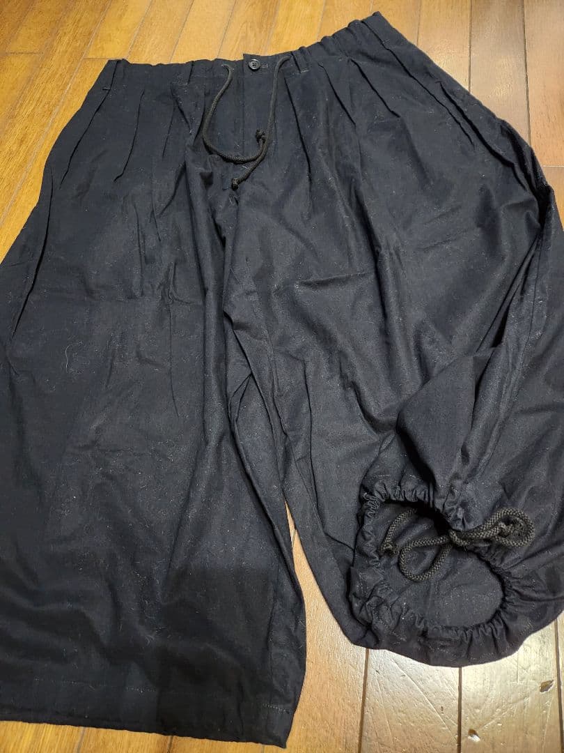 ヨウジヤマモトBLACK Scandal 黒 サルエルパンツ ドローストリング