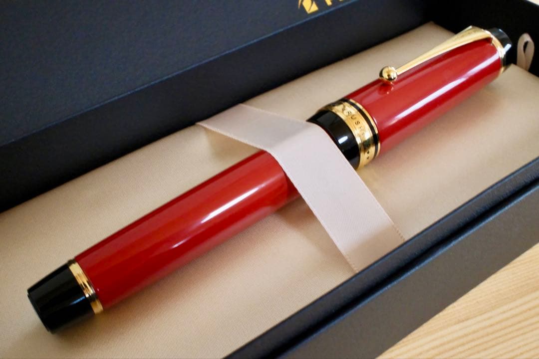 【パイロット】カスタムU RUSHI 朱 中細（FM）