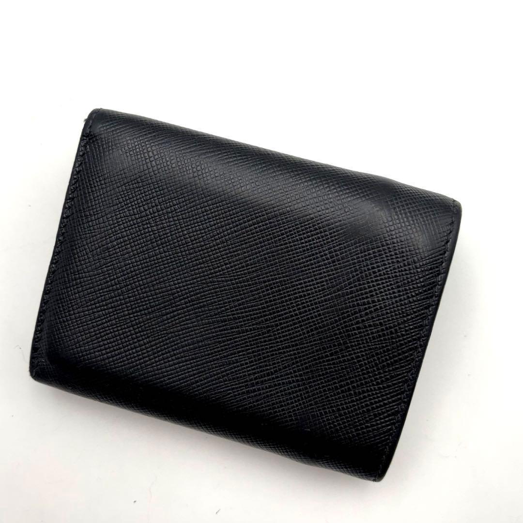 PRADA プラダ / サフィアーノメタルコンパクトウォレット ブラック