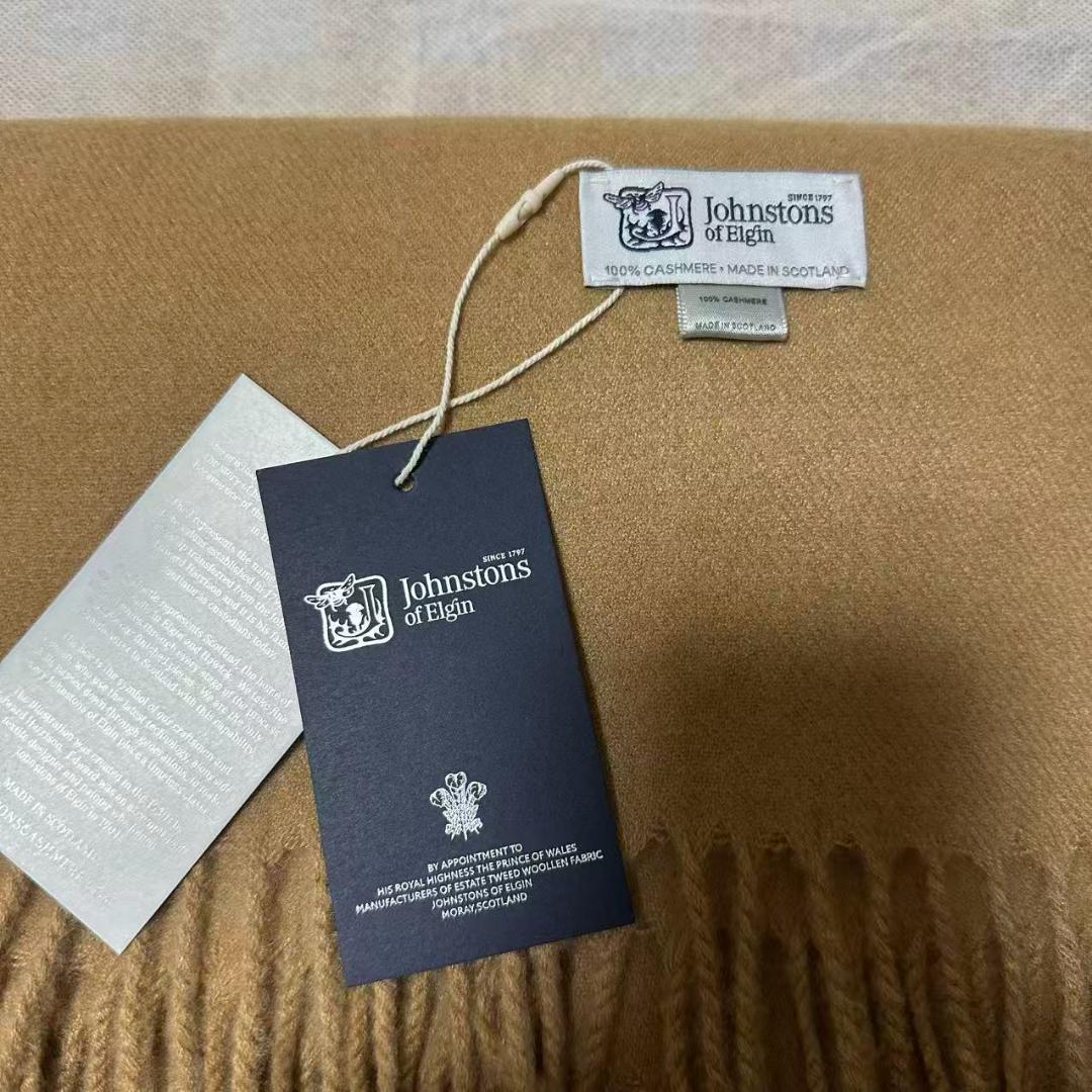 n*n様 ジョンストンズ カシミア 大判 キャメル ストール マフラー