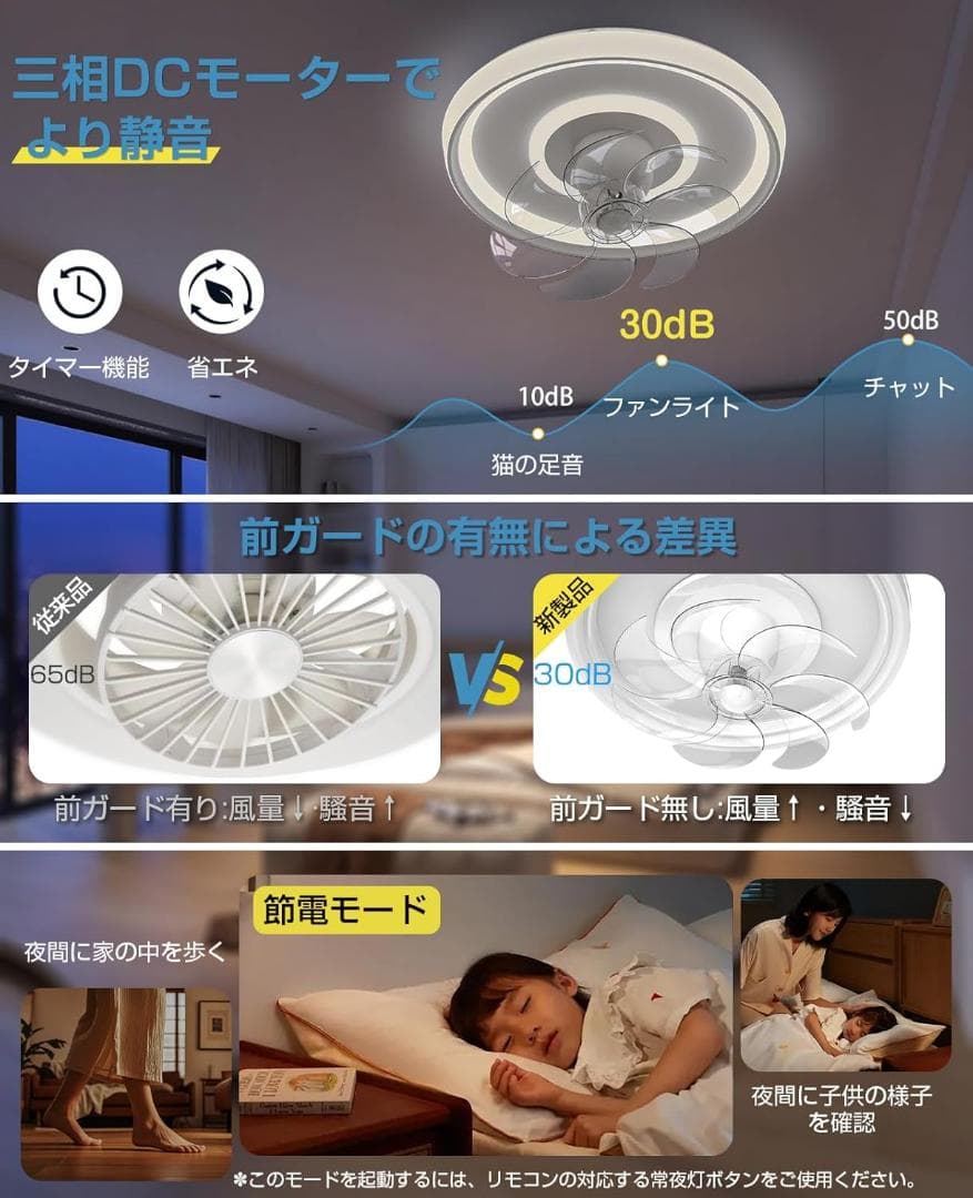 シーリングファンライト led シーリングファン 首振り サーキュレーター