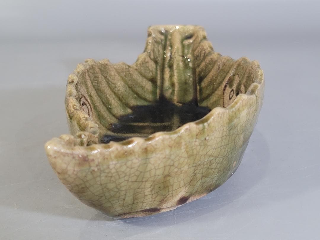 織部 木の葉 向付 五客 時代物 骨董品