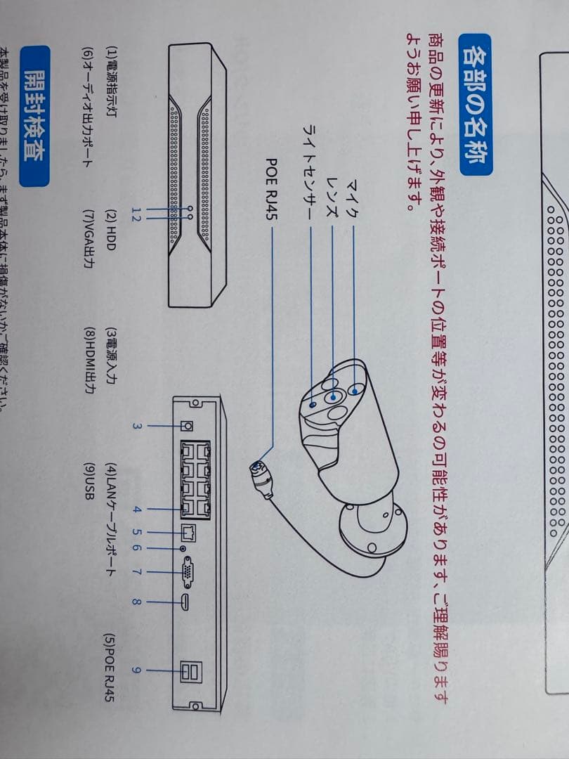 A-ZONE 防犯カメラ300万画素音声録画 暗視撮影 遠隔監視 1TBHDD