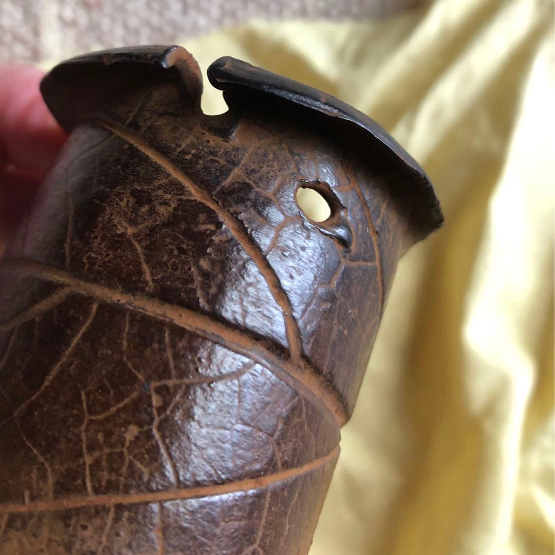 蓋置　一葉　須賀月真氏作　共箱入