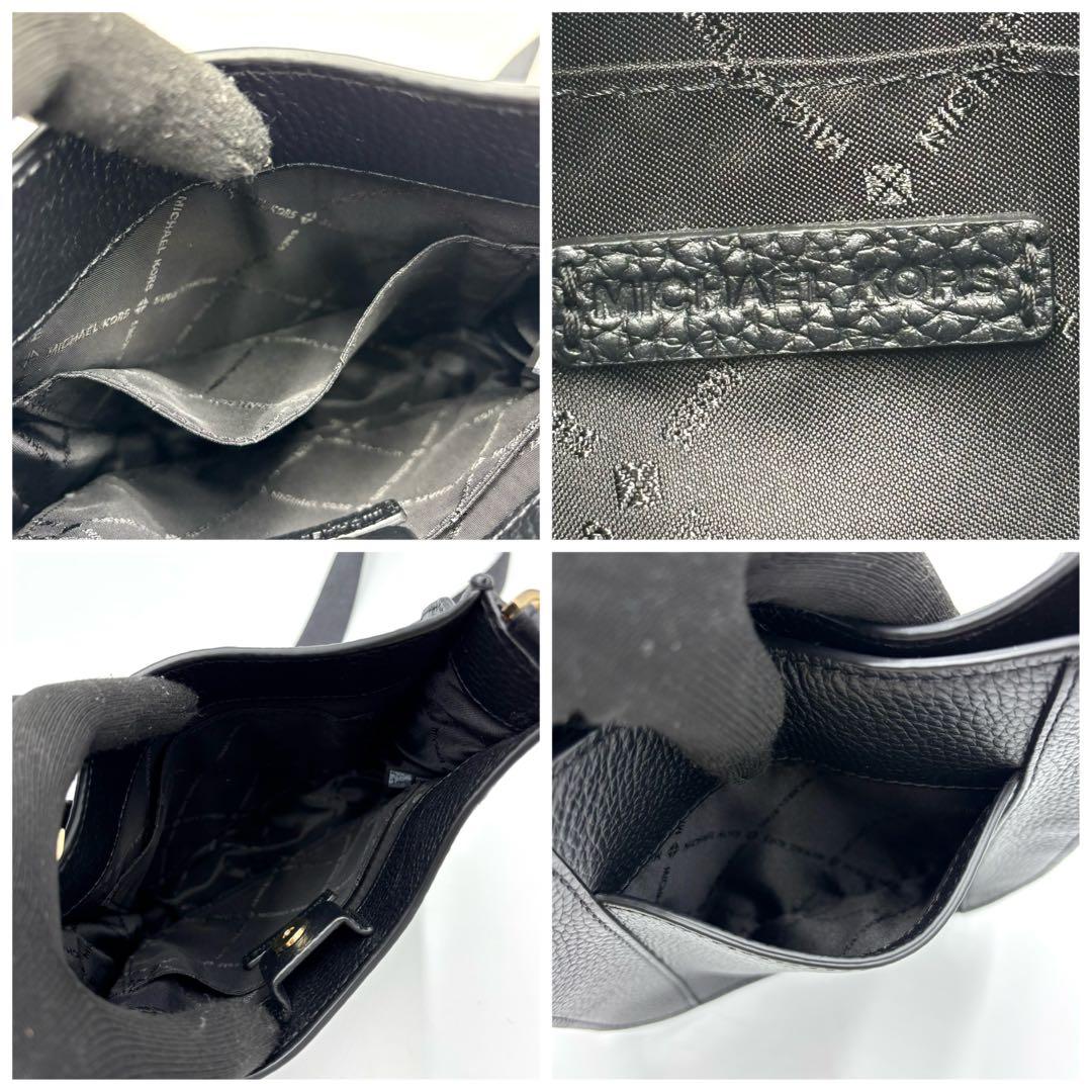 【美品】MICHAEL KORS マイケルコース　ショルダーバッグ　レザー　黒色