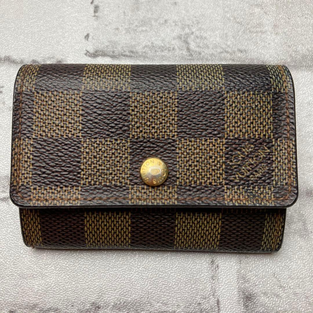 ルイヴィトン☆ケース　ダミエ　ポルトモネプラ　エベヌ　N61930