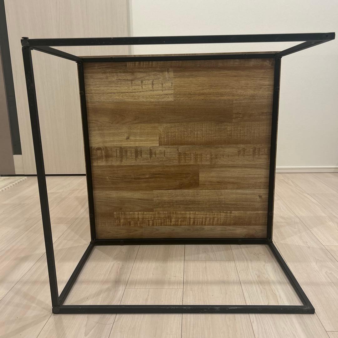 LOWYA ネストテーブル FJナチュラル／ブラック ローテーブル 2個セット