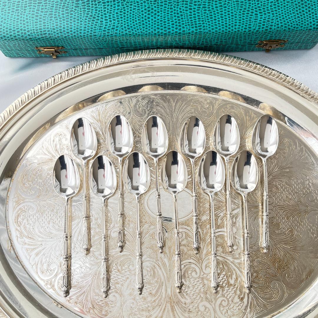 【SFAM】 ロシア様式のコーヒースプーン 12本組 仏蘭西 13.5cm