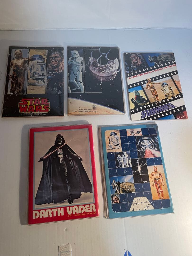 当時物 STAR WARS ファイル付便箋封筒セット 5種 ユニカ 1977