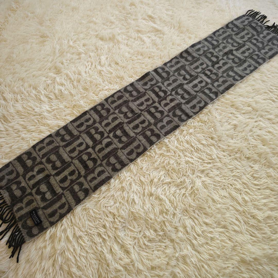 【極美品】バーバリーロンドン　マフラー・ストール・カシミヤ100％・Bロゴ総柄