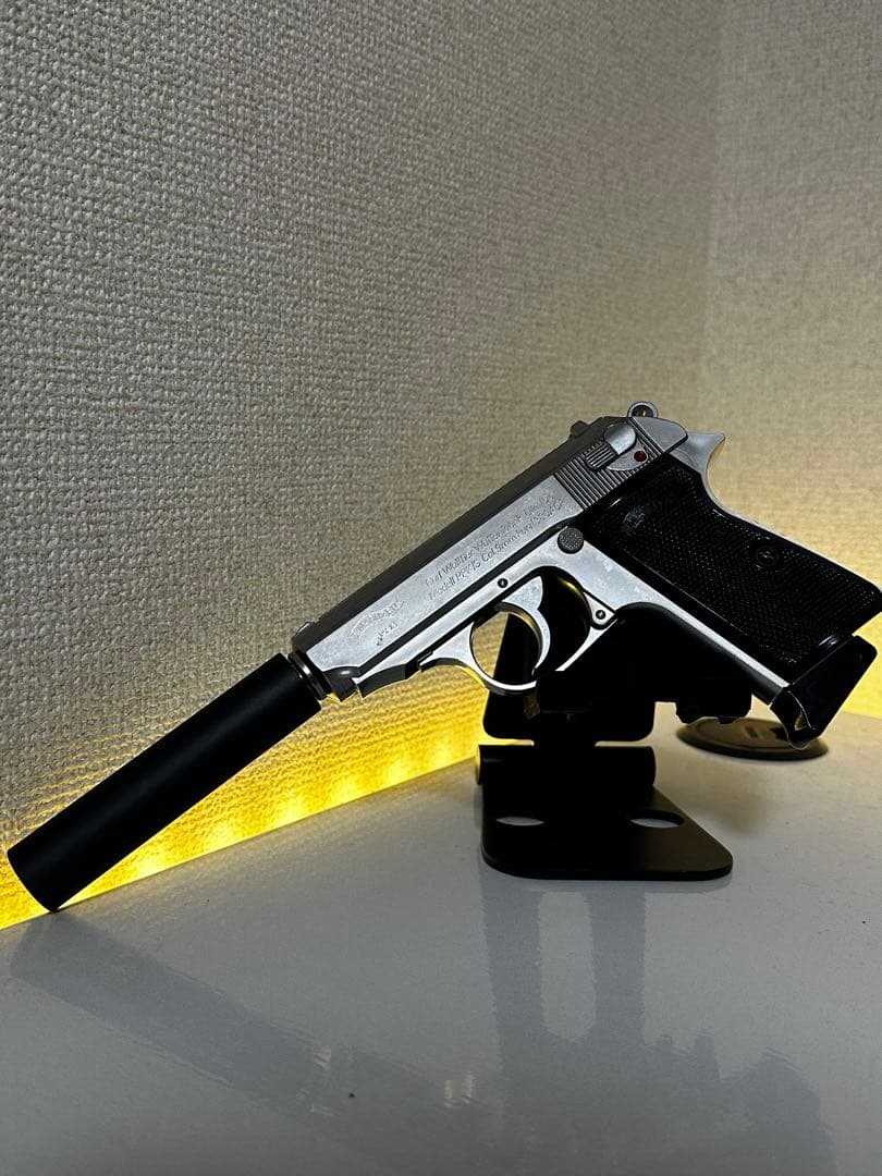 【300円off】マルゼン ワルサーPPK シルバー ガスガン 静音カスタム