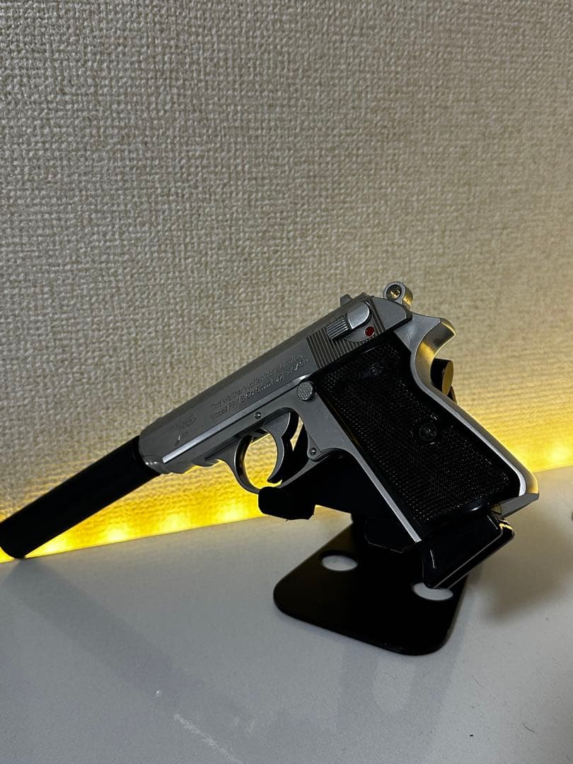 【300円off】マルゼン ワルサーPPK シルバー ガスガン 静音カスタム