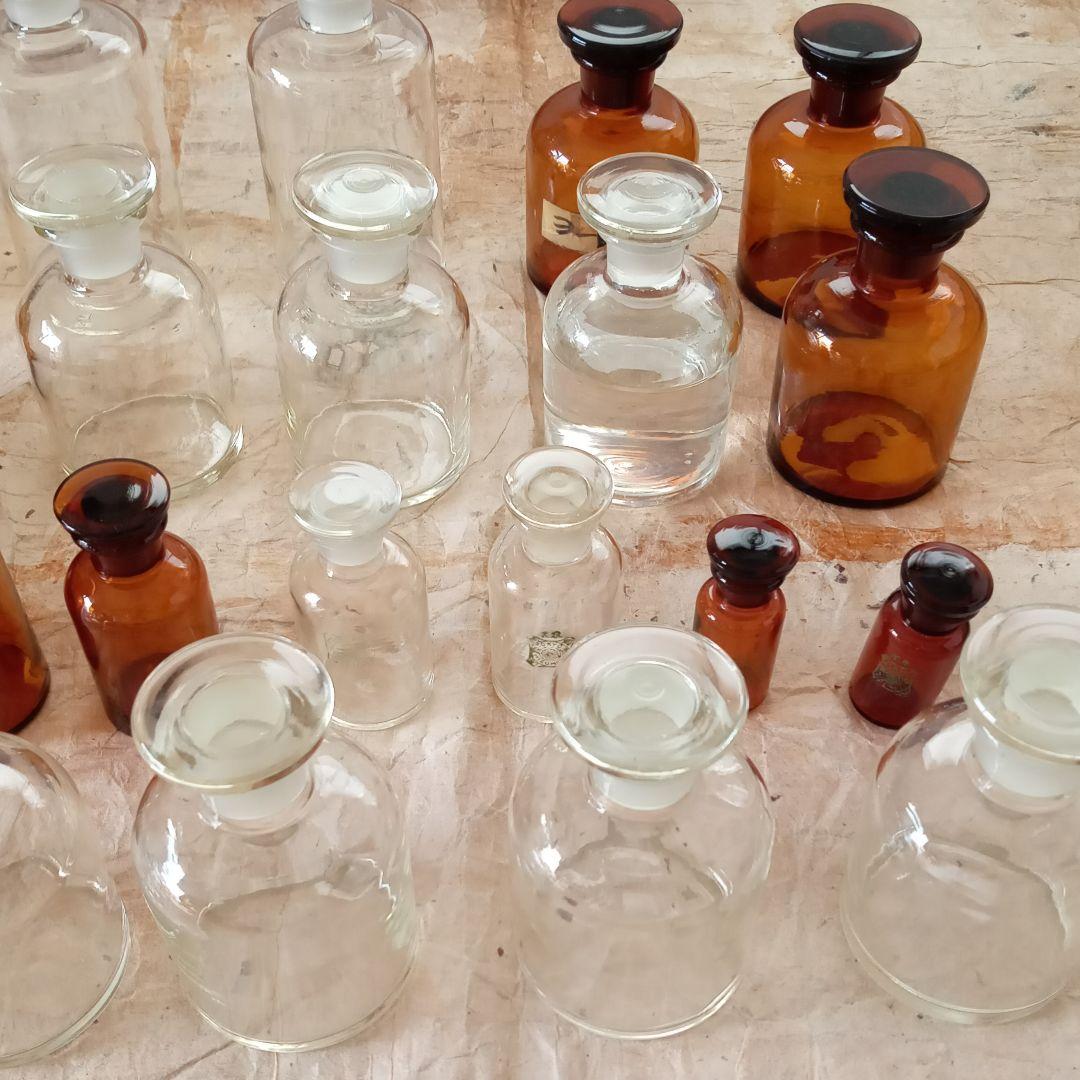 戦前　ガラス　実験室　実験道具　瓶　ボトル　骨董　古道具　アンティーク