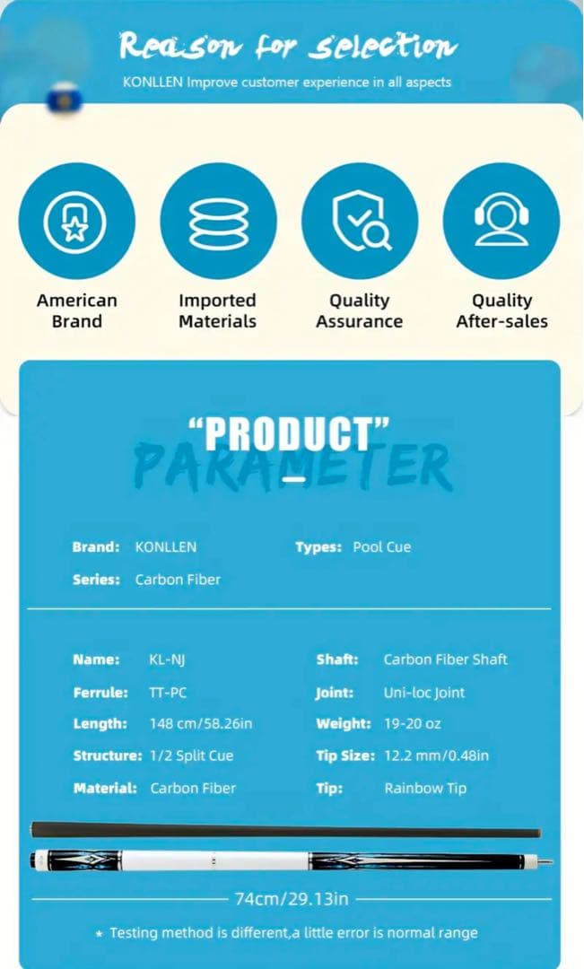 KONLLEN NJ ビリヤードキュー