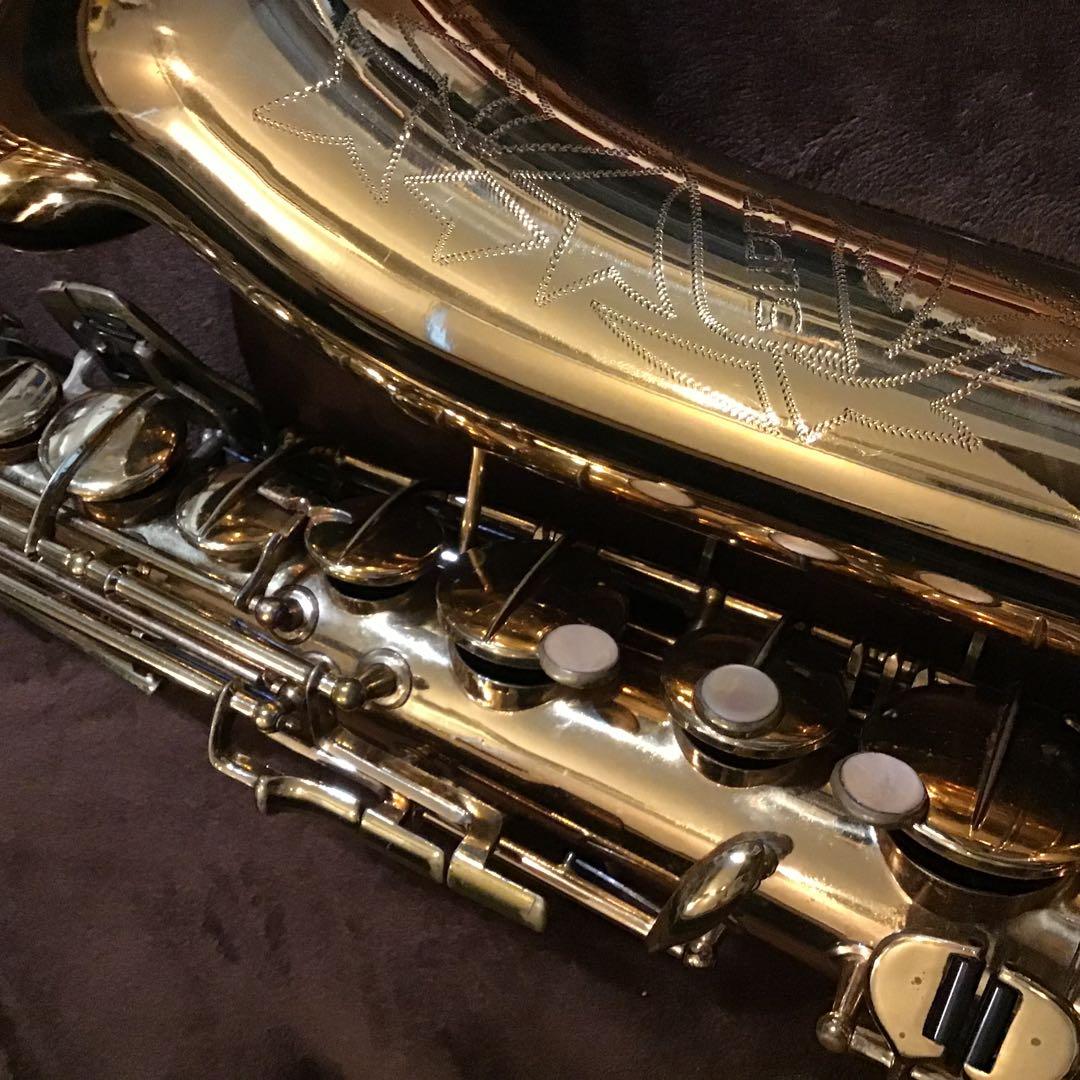 e)美品 全音域音出し確認済 ビンテージ アルトサックス　セルマーケース付き
