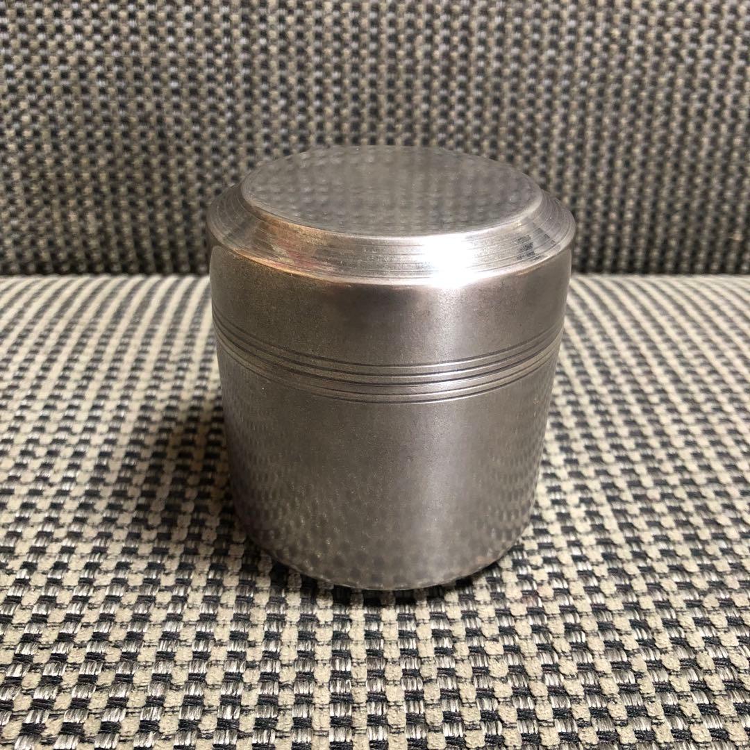 南鐐純銀製、茶道具 吹雪形茶器