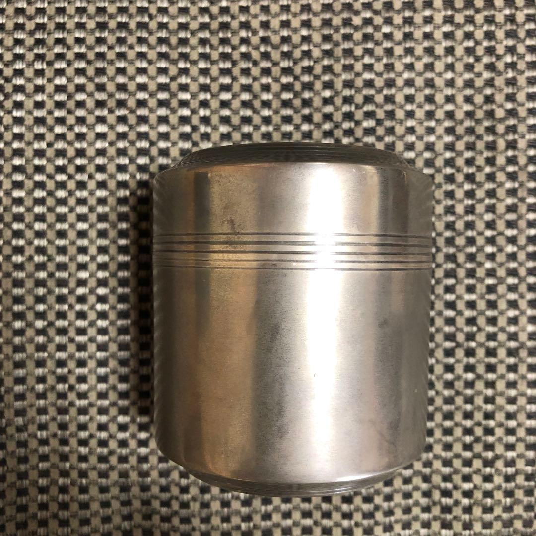 南鐐純銀製、茶道具 吹雪形茶器