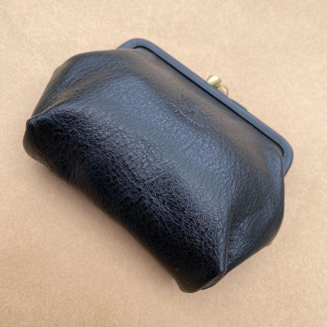 イルビゾンテ　がま口　ポーチ　ミニ財布　ケース　小銭入れ　ブラック