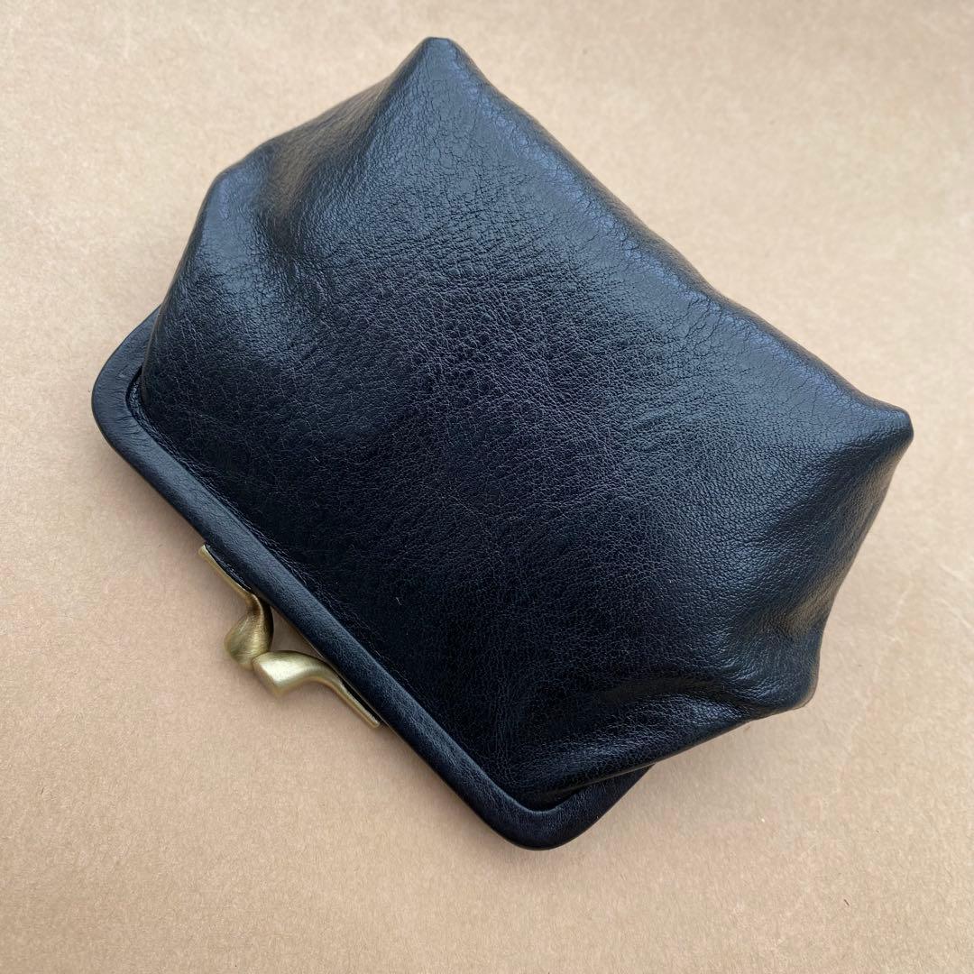 イルビゾンテ　がま口　ポーチ　ミニ財布　ケース　小銭入れ　ブラック