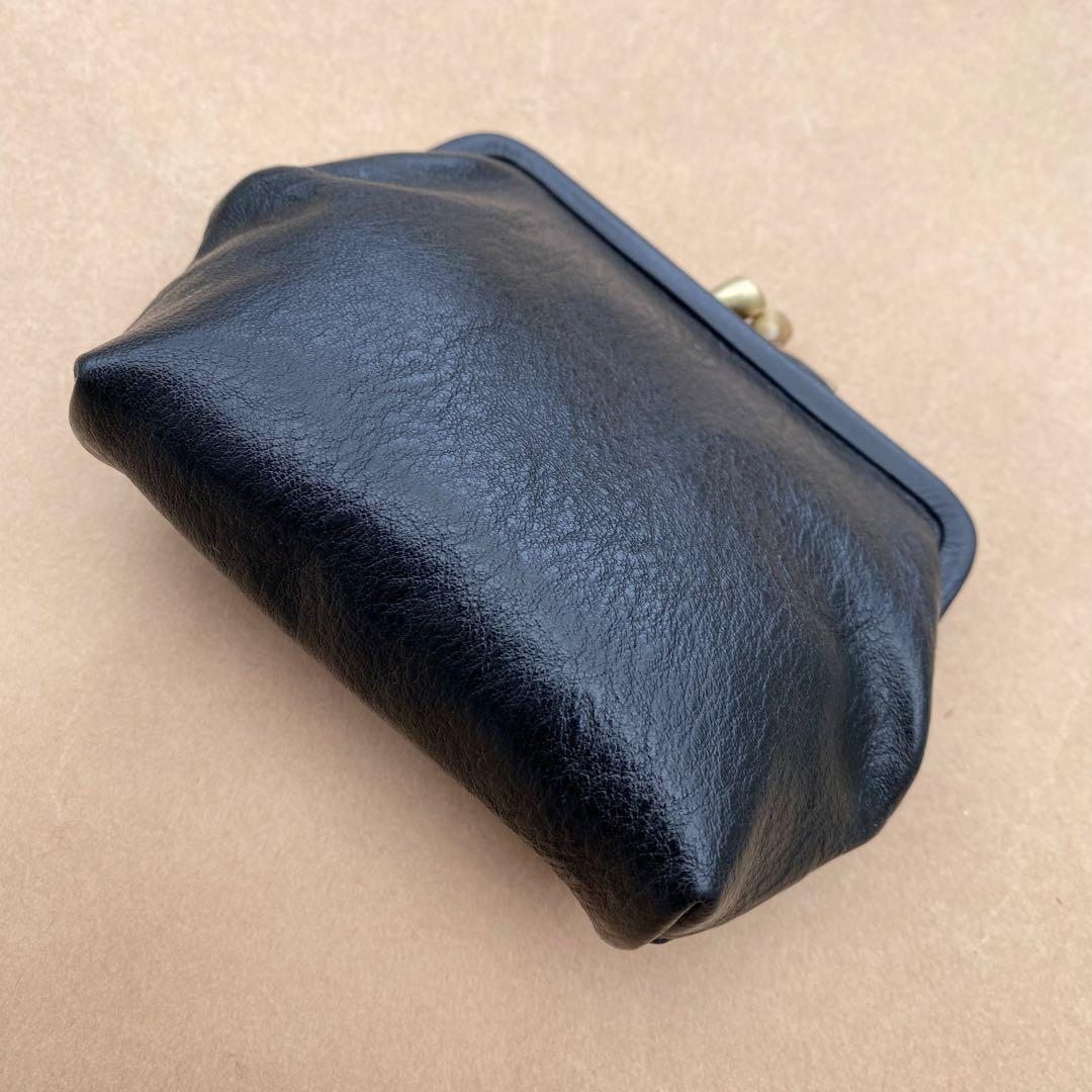 イルビゾンテ　がま口　ポーチ　ミニ財布　ケース　小銭入れ　ブラック