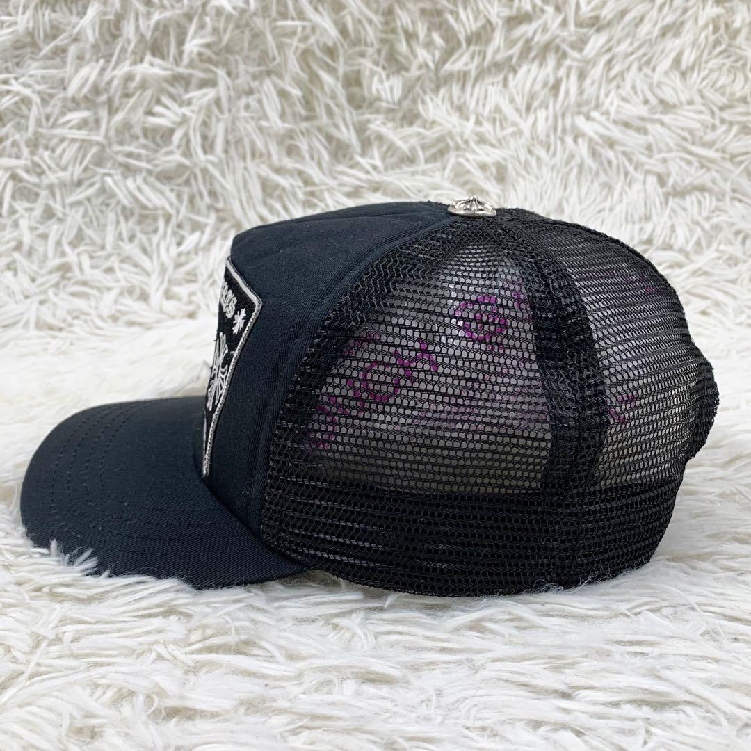 【正規品】クロムハーツ トラッカーキャップ CHパッチクロスボール ブラック