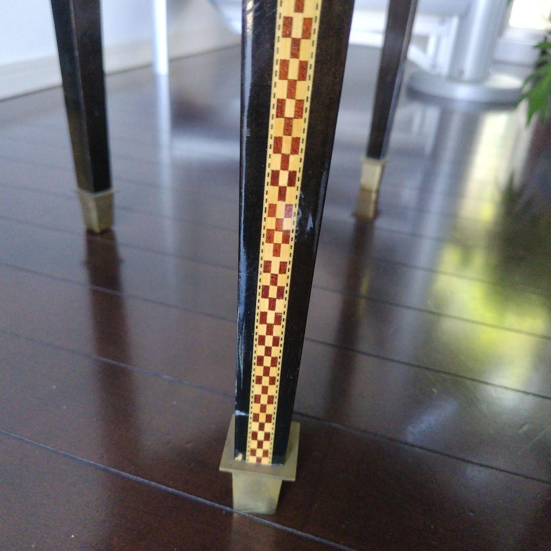 アンティーク 象嵌 寄木細工 天然木 ウッドテーブル 飾り台 レトロ