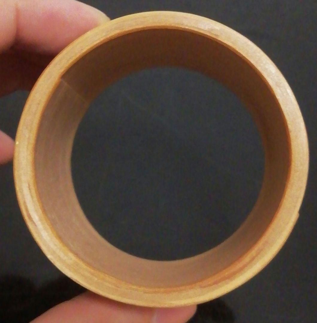 尋牛斎書付　橋村萬象作　竹　曲げわっぱ　蓋置　共箱　茶道具