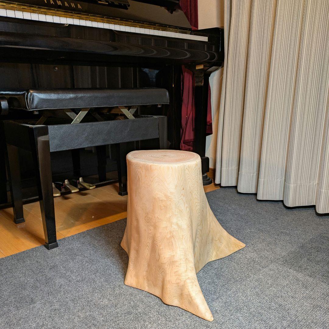 檜　切り株　丸太　椅子　スツール　　 　高さ約33㎝