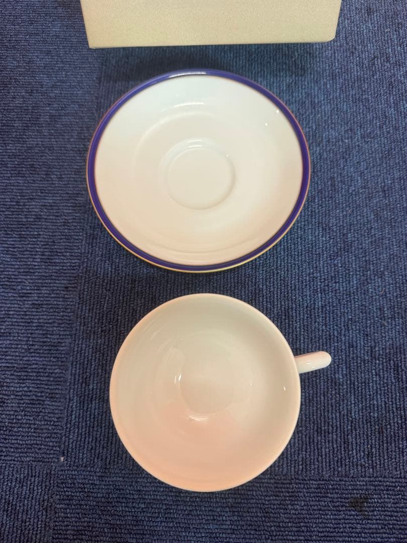 1845 深川製磁　菜の花　紅茶碗皿　金彩　未使用