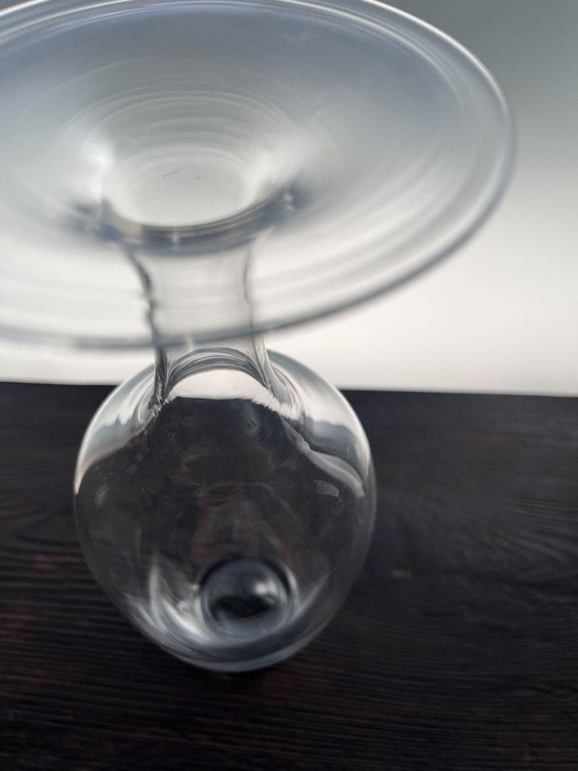 瀬沼健太郎 鶴首花器 ガラス製