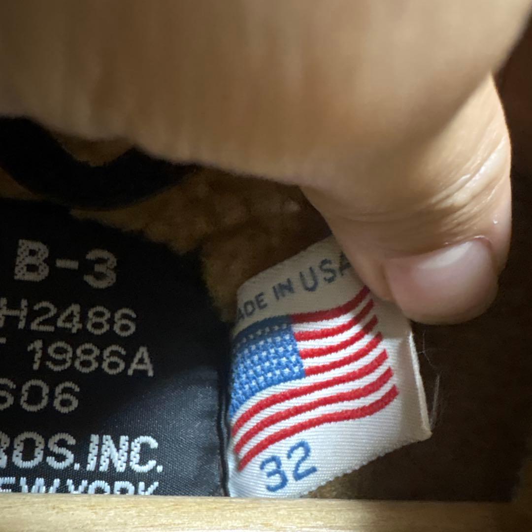 SCHOTT ショット B-3 ムートンジャケット ブラウン size32