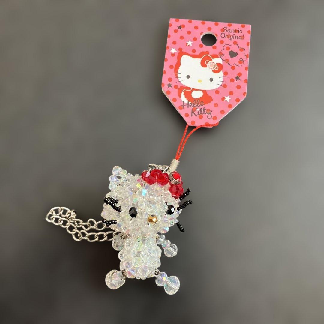 ハローキティ　ビーズマスコット　ストラップ